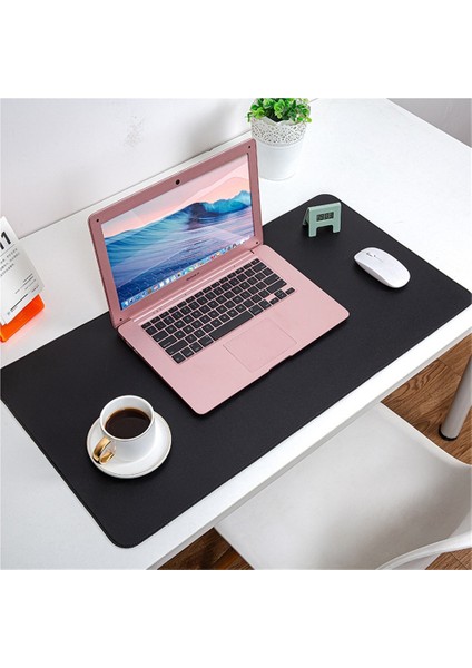 Yeni Büyük Boy Mouse Pad Düz Renk Kilit Kenarlı Deri Masa Matı Su Geçirmez ve Kir Tutmayan Bilgisayar Masa Matı (Yurt Dışından)