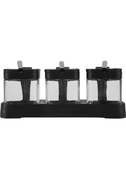 Cam Depolama Kavanozları Baharat Konteynerleri Paslanmaz Çelik Kapaklar ve Şeker Sunan Tuzlu Kahve Çayı ile Kaşık (Yurt Dışından)