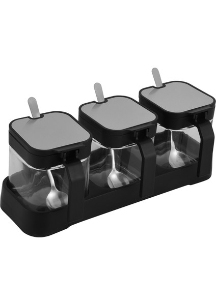 Cam Depolama Kavanozları Baharat Konteynerleri Paslanmaz Çelik Kapaklar ve Şeker Sunan Tuzlu Kahve Çayı ile Kaşık (Yurt Dışından) modelleri