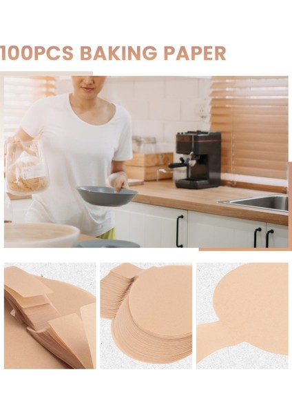 100PCS Öncül Circle Cake Pan Tavan Astarları Yuvarlak Yapışmaz Parşömen Kağıdı Fırınlama Için Asansör Sekmeleri ile Kahverengi 6 Inç (Yurt Dışından) indirimleri
