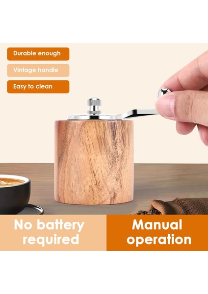 Biber Değirmeni, Klasik Saplı ve Ayarlanabilir Seramik Rotorlu El Krank Odun Biber Öğütücü (Yurt Dışından) indirimleri