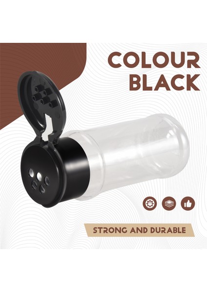 50PCS Shaker Kapakları ile Plastik Baharat Kavanozları Baharat Kapları Plastik Baharat Şişeleri Baharat Jar Kavanozları 3.3OZ/100ML Siyah (Yurt Dışından) indirimleri
