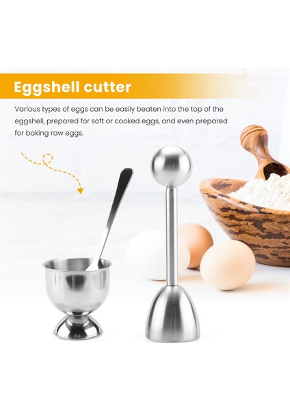 Yumurta Kraker Topper Seti-Yumuşak Sert Haşlanmış Yumurta Ayırıcı Aracı-Kaşık ve Bardak Kabuğu Çıkartma ve Kesici Çember Kaşığı ve Bardak Tutucusu-Ocak Aksesuarı (Yurt Dışından) indirimleri