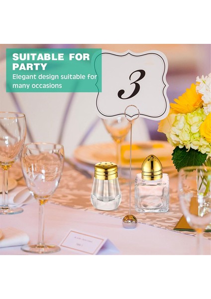 Mini Tuz ve Biber Shakers Temiz Baharatlar Shakers Tiny Spice Shakers Şeffaf Baharatlar Altın (Yurt Dışından) modelleri