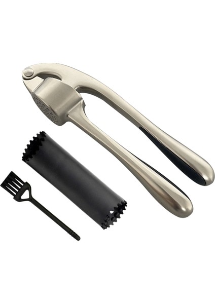 Sarımsak Pres Seti Mutfak Sarımsak Minci Aracı Kolay Sıkma Kolay Temiz Silikon Sarımsak Soyucu ve Fırça Ev Mutfak Gadgets (Yurt Dışından)