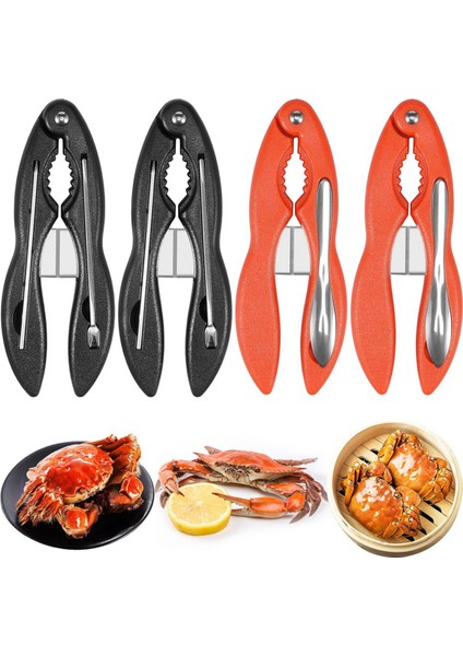 4pcs Yengeç Krakerleri ve Araçlar Taşınabilir Deniz Ürünleri Krakerleri ve Araçlar Çok Fonksiyonlu Yengeç Bacak Krakerleri Araç Kiti (Yurt Dışından) fırsatları