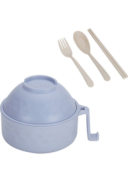 Ramen Kase Ocak Seti - Buğday Saman Mavi Kollu Anlık Erişte Kase (Yurt Dışından)