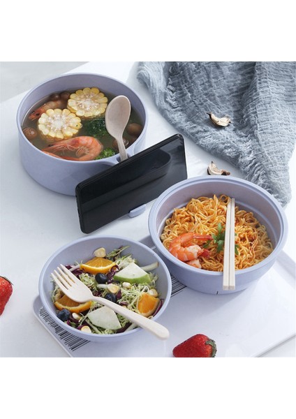 Ramen Kase Ocak Seti - Buğday Saman Mavi Kollu Anlık Erişte Kase (Yurt Dışından) modelleri