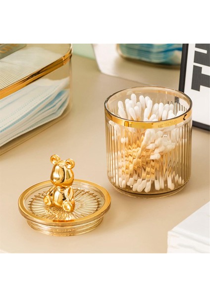 Pamuklu Çubuk Depolama Akrilik Depolama Kutusu Sevimli Ayı Pamuklu Pamuklu Makyaj Organizatörü Pamuklu Çubuklar Kutusu Amber (Yurt Dışından) fiyatları