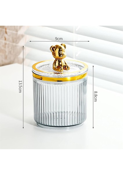 Pamuklu Çubuk Depolama Akrilik Depolama Kutusu Sevimli Ayı Pamuklu Pamuklu Makyaj Organizatörü Pamuklu Çubuklar Kutusu Amber (Yurt Dışından) modelleri