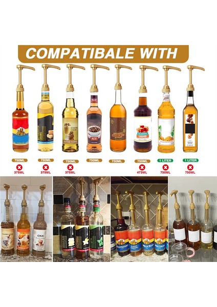 10 Adet Kahve Sütü Çayı Dağıtıcı Şurup Pompası Sıvı Dispenser Şurup Dispenser Pompası Mutfak Araçları, Beyaz (Yurt Dışından) fiyatları