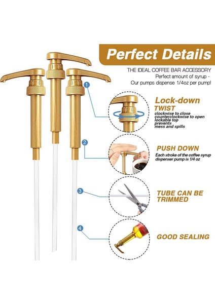 10 Adet Kahve Sütü Çayı Dağıtıcı Şurup Pompası Sıvı Dispenser Şurup Dispenser Pompası Mutfak Araçları, Beyaz (Yurt Dışından) modelleri