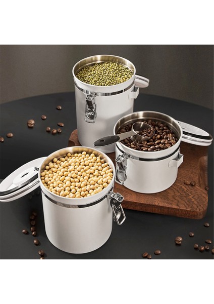 Kahve Çekirdek Hava Geçirmez Mutfak Gıda Depolama Organizatör Konteyner Kutusu Gıda Sınıfı Ambalaj Depolama Taze Solunum Kutuları, B (Yurt Dışından) fırsatları