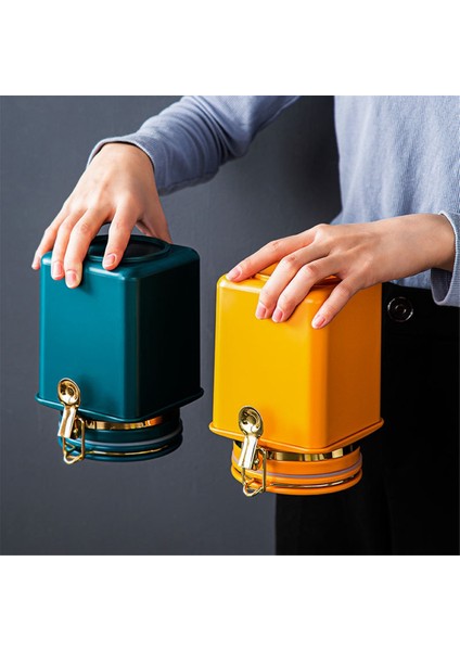 Kahve Çekirdeği Hava Geçirmez Olabilir Espresso Kahve Banyo Kepçe Kahve Tozu Sızdırmazlık Kavanozu Kahve Çekirdeği Depolama Tankı Gıda Konteyneri B (Yurt Dışından) modelleri