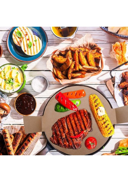 100PCS Öncül Çember Kek Pan Astarları Yuvarlak Yapışmaz Parşömen Kağıdı Fırınlama Için Asansör Sekmeleri ile Kahverengi 8 Inç (Yurt Dışından) fiyatları