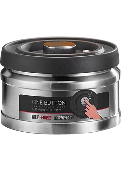 Tahıl Depolama Tankı, Nem Geçirmez Paslanmaz Çelik Saklama Kutusu, Ticari Kahve Çekirdeği Depolama Vakum Kapalı Tank 750ML (Yurt Dışından)