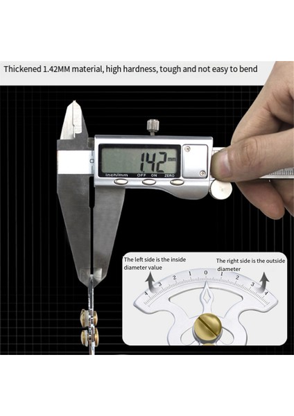Inç Boşluk Göstergesi 3 Gösterge Kalınlık Duvar Kalınlığı Ölçüm Göstergesi Içinde ve Dış Çap Dönüşüm Göstergesi (Yurt Dışından) indirimleri