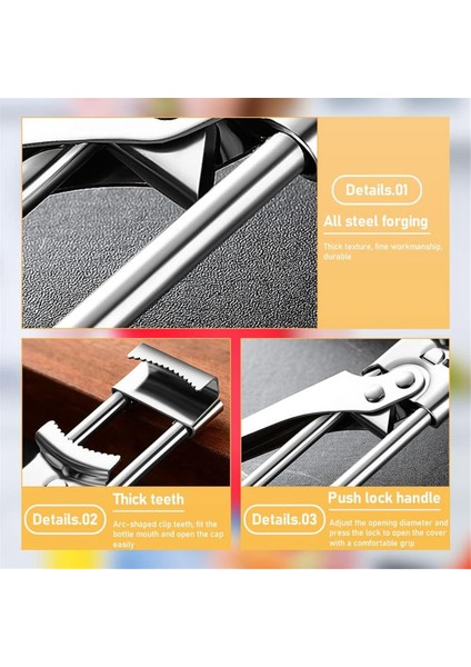 Paslanmaz Çelik Şişe Açıcı Doğrusal Ayarlanabilir Kutu Açıcı Manuel Vida Kapağı Can Açıcı (Yurt Dışından) fırsatları
