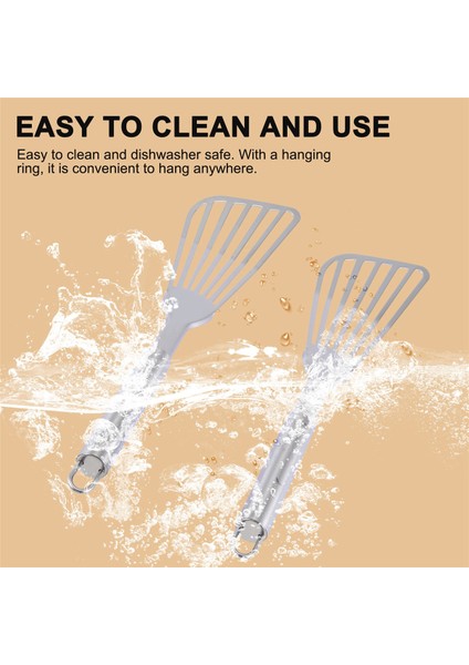 Balık Spatula, 2 Paket Paslanmaz Çelik Balık Turner 12.5 Inç Mutfak Kurabiye Spatula Fırçalanmış Paslanmaz Sap (Yurt Dışından) indirimleri