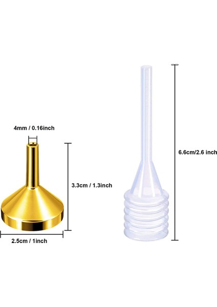 Küçük Mini Şişeleri Veya Kapları Doldurmak Için 2 Paket Mini Pipetli 10 Paket Küçük Metal Hunileri, Parfüm, (Gümüş) (Yurt Dışından) modelleri