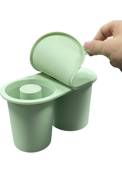 Silikon Buz Kare Tepsisi ve Kalıp 30 40 Oz, Içecekler Için Yeniden Kullanılabilir 2 Içi Boş Silindir Buz Karesi Kalıp Yapmak, Yeşil (Yurt Dışından)