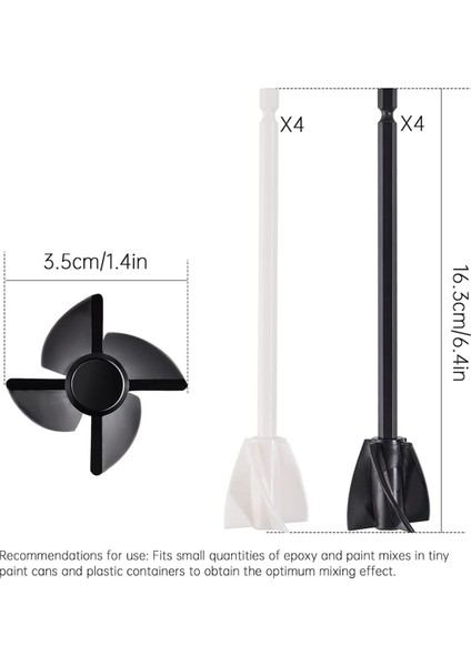 Beton Mikserler Için Matkap Eki Için 8 Pcs Boya Mikseri Matkap Ekleme Yeniden Kullanılabilir, 1/4 Hex Shank (Yurt Dışından) fırsatları