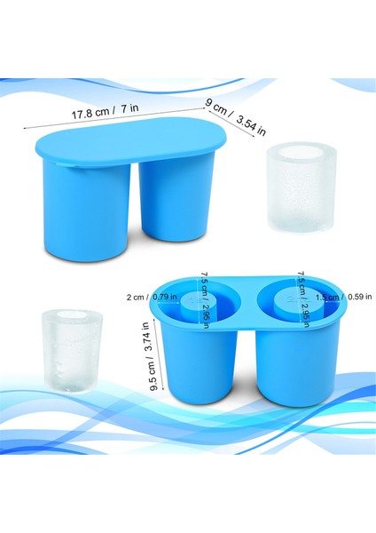 Silikon Buz Kare Tepsisi ve Kalıp 30 40 Oz, Içecekler Için Yeniden Kullanılabilir 2 Içi Boş Silindir Buz Karesi Kalıp Yapmak, Yeşil (Yurt Dışından) fiyatları