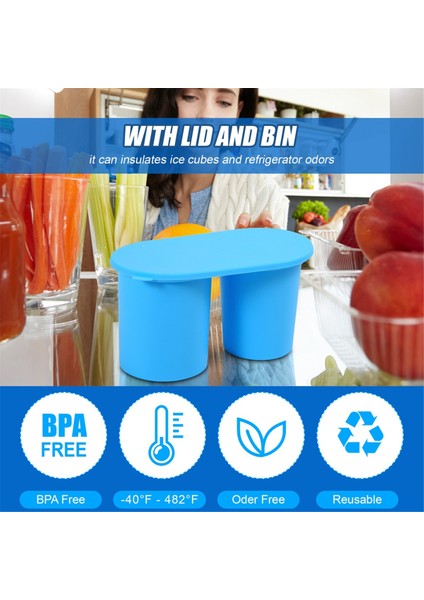 Silikon Buz Kare Tepsisi ve Kalıp 30 40 Oz, Içecekler Için Yeniden Kullanılabilir 2 Içi Boş Silindir Buz Karesi Kalıp Yapmak, Yeşil (Yurt Dışından) indirimleri