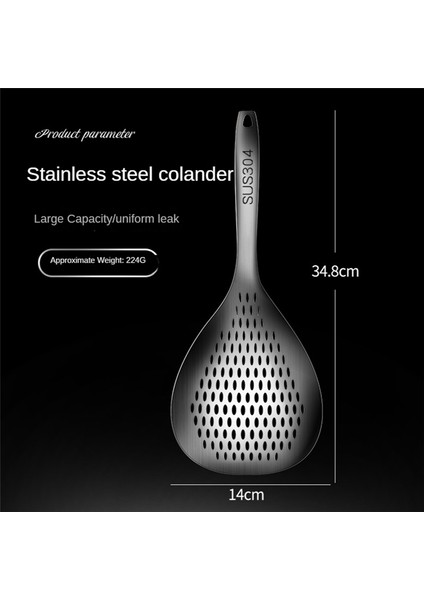 Skimmer Oluklu Kaşık, Konfor Saplı Paslanmaz Çelik ve Mutfak Pişirme ve Kızartma Için Asılı Delikler (Yurt Dışından) modelleri