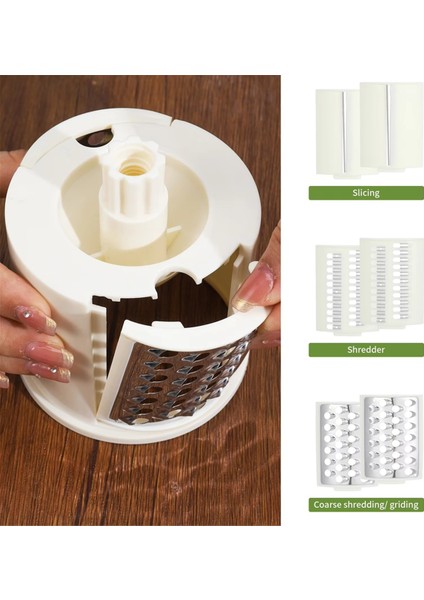 Döner Peynir Grater - Manuel Sebze Dilimleyici ve Koyalı Parçalı, Güçlü Emme Tabanı Verimli Dilimleme (Yurt Dışından) fiyatları