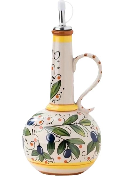Seramik Zeytinyağı Dağıtıcı Şişe 23 Oz, Zeytinyağı Dispenser Şişe Seramik, Paslanmaz Çelik Spout Seramik Yağ Dağıtıcısı (Yurt Dışından)