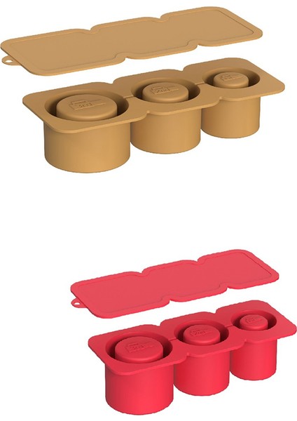 Kupa Bardak Fincanı Için Buz Küpü Tepsisi, Dondurucu Için Kapaklı Silindir Şeklindeki Silikon Buz Kalıbı, Kahverengi ve Kırmızı (Yurt Dışından) indirimleri