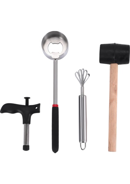 4pcs Hindistancevizi Açıcı Alet Paslanmaz Çelik Hindistan Cevizi Açıcı Matkap Kesme Deliği Alet Meyve Açıcıları Araçlar Dayanıklı (Yurt Dışından)