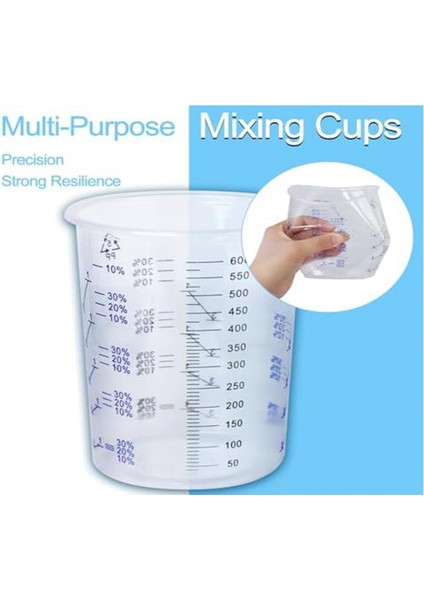 20 Oz (600 Ml) Plastik Ölçüm Kabı, 48 Bardak ve 50 Yaprak Filtre Kağıdı, 1 Boya Karıştırma Çubuğu, Boya Karıştırma, Reçine Için (Yurt Dışından) fırsatları