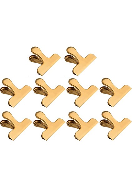 10 Paket Çip Çantası Klipsleri, Paslanmaz Çelik 3 Inç Ağır Hizmet Tipi Çanta Klipsleri Mutfak ve Ofis (Yurt Dışından)