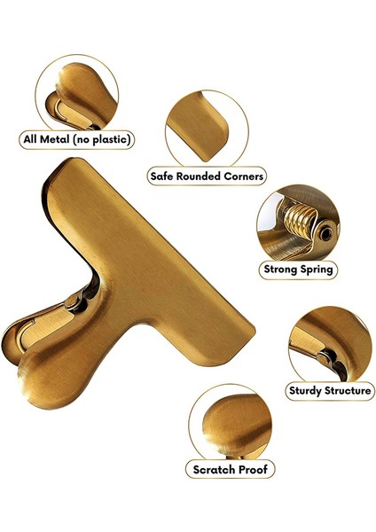 10 Paket Çip Çantası Klipsleri, Paslanmaz Çelik 3 Inç Ağır Hizmet Tipi Çanta Klipsleri Mutfak ve Ofis (Yurt Dışından) fırsatları