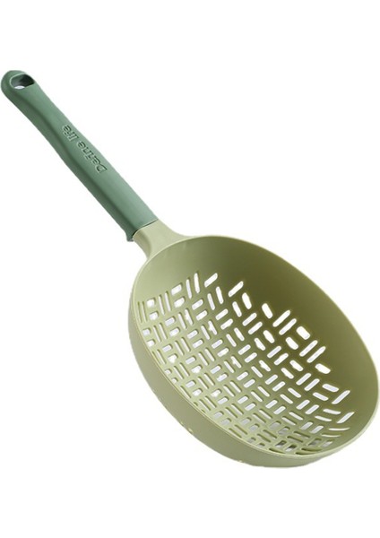 Kepçe Kevgir, Silikon Kevgir Sapı, Süzgeç Kevgir, Pişirme Silikon Kaşık, Makarna Kevgir Kaşık Süzgeç Yeşil (Yurt Dışından)