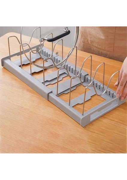 Mutfak Dolabı Organizatör B Için Dolap Kılavuzu Dallı Pan Organizatör Rafı Altında Genişletilebilir Tavalar ve Sakslar Kapak Organizatör Rafı (Yurt Dışından) fiyatları