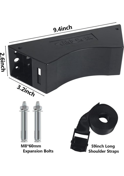 2pcs Propan Tank Tutucusu Propan Tank Montaj Gaz Silindiri Tutucu Vidalar ve Güvenlik Zinciri Desteklenen 4-12 Inç (Siyah) (Yurt Dışından) modelleri