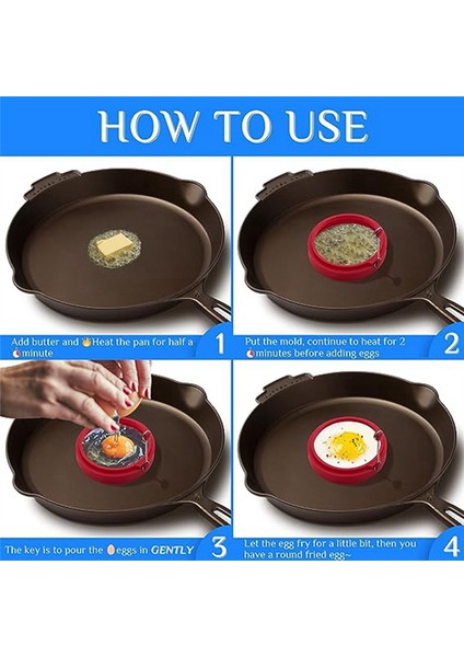 14 Adet Yedi Renkli Yuvarlak Silikon Yumurta Üreticisi Gözleme Kalıp Alet Haşlanmış Yumurta Kalıp Yumurta Halka Kalıp Pişirme Için (Yurt Dışından) fiyatları