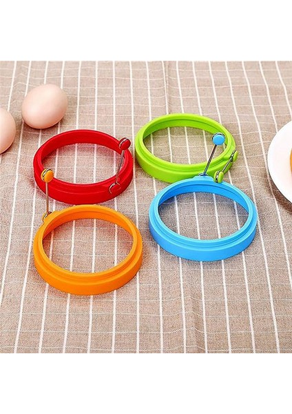 14 Adet Yedi Renkli Yuvarlak Silikon Yumurta Üreticisi Gözleme Kalıp Alet Haşlanmış Yumurta Kalıp Yumurta Halka Kalıp Pişirme Için (Yurt Dışından) modelleri