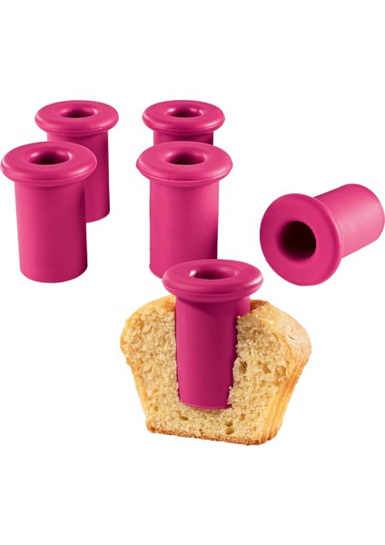 Muffin Kek Deliği Diy Pasta Cupcake Özetini Kaldırın Piston Kesici Pişirme Dekorasyon Kazma Delikleri 6pcs (Yurt Dışından)
