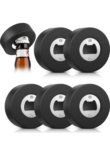 6 Adet Buz Hokey Diski Şişe Açıcıları Paslanmaz Çelik Bira Şişesi Açıcılar Hokey Hediyeleri Erkekler Için Şişe Açıcı (Yurt Dışından)