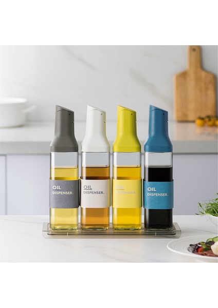 Yağ Dağıtıcı Şişe Otomatik Flip Sınır Konteyner Otomatik Kapak Sıvı Baharat Büyük Kapasite Şişeleri, Parlak Sarı (Yurt Dışından) fiyatları