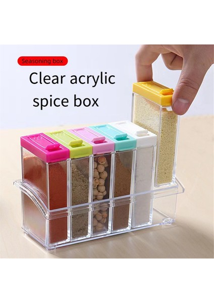 Baharat Kavanoz Seti Tuzlu Biber Baharat Şişesi Renkli Kapak Mutfak Baharat Şişesi Depolama Konteyner Baharat Rafı (Yurt Dışından) fiyatları