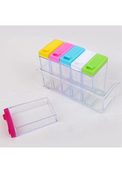 Baharat Kavanoz Seti Tuzlu Biber Baharat Şişesi Renkli Kapak Mutfak Baharat Şişesi Depolama Konteyner Baharat Rafı (Yurt Dışından) indirimleri