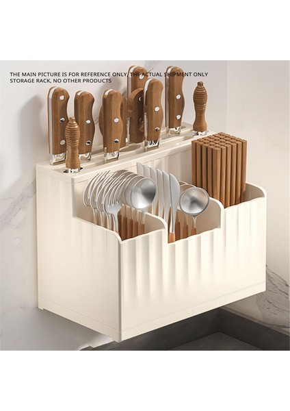 Duvara Monte Mutfak Gereç Depolama Rafı Büyük Kapasiteli Çubuk Depolama Raf Krem-Beyaz (Yurt Dışından) fiyatları