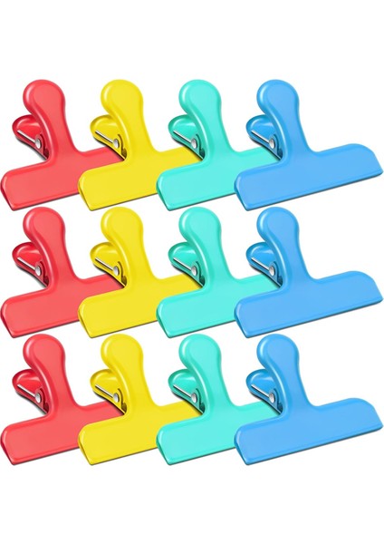 Geniş paslanmaz çelik klipsler, çanta klipsleri gıda klipsleri patates çip klipsleri, ağır hizmet tipi metal çanta daha yakın, atıştırmalık kelepçeler 12pcs (Yurt Dışından)