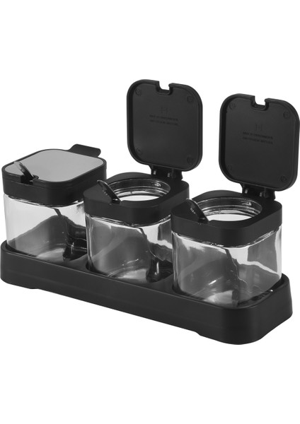 Cam Depolama Kavanozları Baharat Konteynerleri Paslanmaz Çelik Kapaklar ve Şeker Sunan Tuzlu Kahve Çayı ile Kaşık (Yurt Dışından) fiyatları