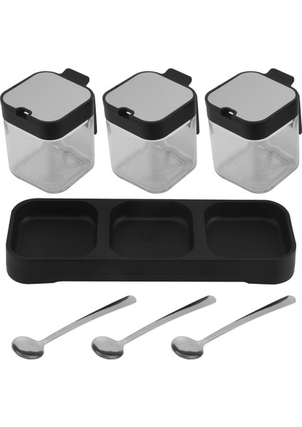 Cam Depolama Kavanozları Baharat Konteynerleri Paslanmaz Çelik Kapaklar ve Şeker Sunan Tuzlu Kahve Çayı ile Kaşık (Yurt Dışından) fırsatları